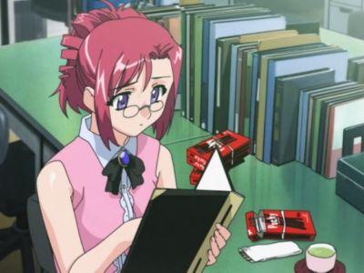 Red Hair Anime Girl With Glasses
